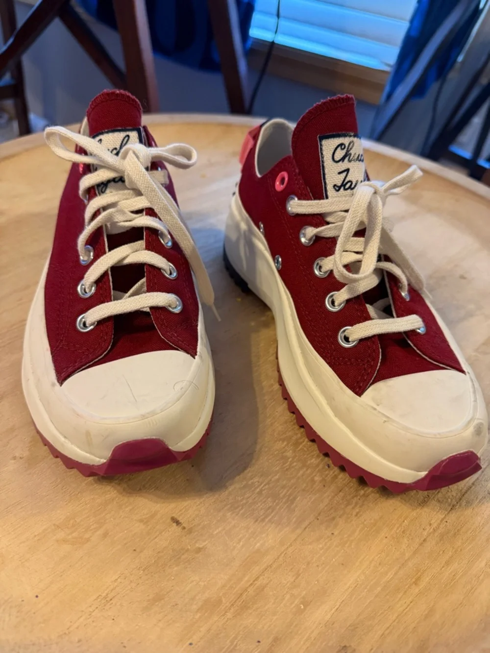 Converse Run Star Hike Canvas Platform Park Red, sz 7 - Picture 2 of 8